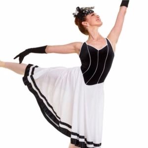 CurtainCall Adult Dance Costume Black/white